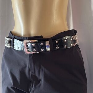 Women Bad Gitl Belt with Silver Buckle